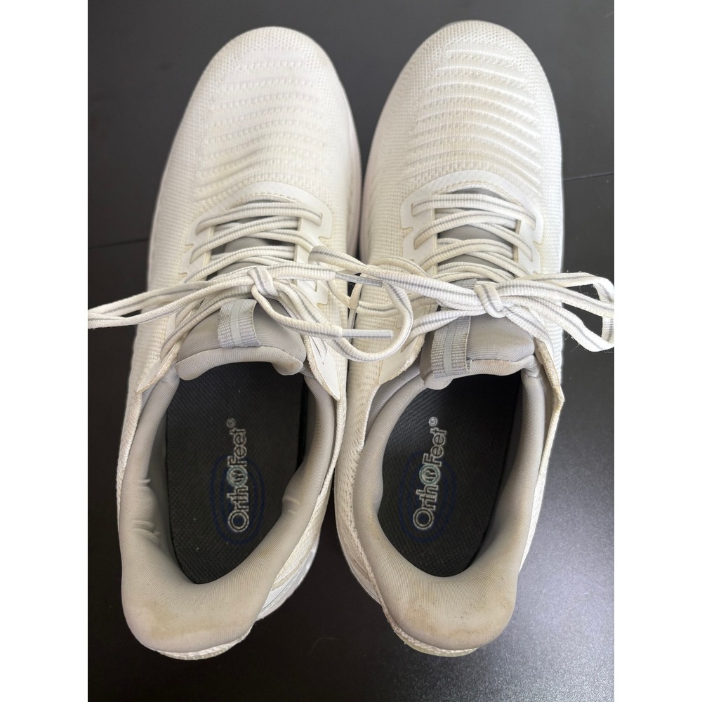 Orthofeet Kita Stretch Knit Sneakers White Womens Walking Shoes Orthopedic - Picture 4 of 16
